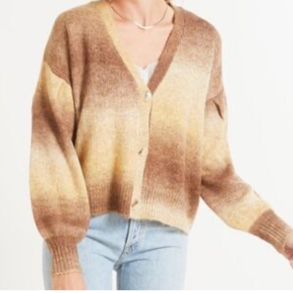 Women’s Jamison Marl Short Cardigan in Honey Ombre Size‎ Small